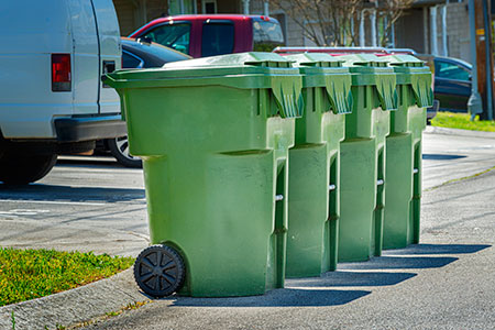 Trash can cleaning